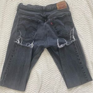 Levi’s black faded mom jeans